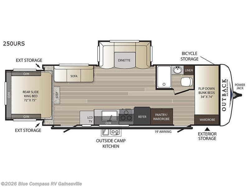 2018 Keystone Outback Ultra Lite 240URS - Used Travel Trailer For Sale by Blue Compass RV Gainesville in Alachua, Florida features Slideout