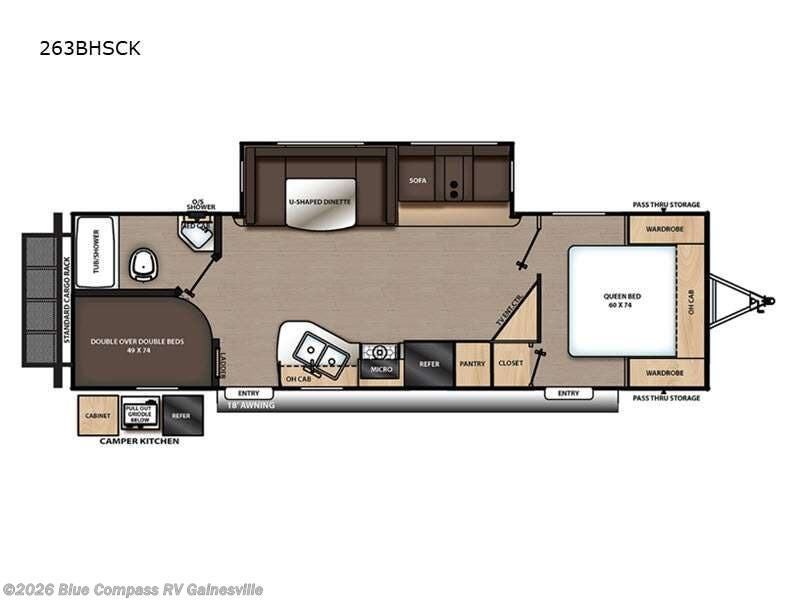 2022 Coachmen Catalina Legacy 263BHSCK - Used Travel Trailer For Sale by Blue Compass RV Gainesville in Alachua, Florida features Slideout