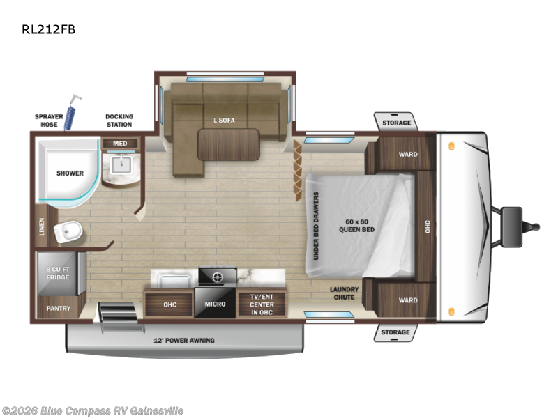 2022 Highland Ridge Olympia 212FB - Used Travel Trailer For Sale by Blue Compass RV Gainesville in Alachua, Florida features Slideout