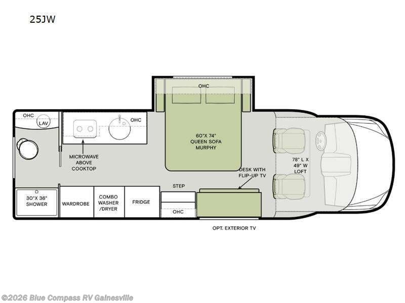 2023 Tiffin Wayfarer 25 JW - Used Class C For Sale by Blue Compass RV Gainesville in Alachua, Florida features Slideout