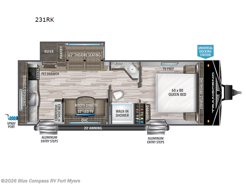 2023 Grand Design Transcend Xplor 231RK - Used Travel Trailer For Sale by Blue Compass RV Fort Myers in Fort Myers, Florida features Slideout