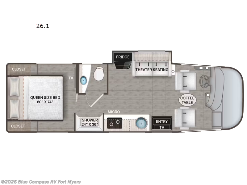 2026 Thor Motor Coach Axis 26.1 - New Class A For Sale by Blue Compass RV Fort Myers in Fort Myers, Florida features Slideout