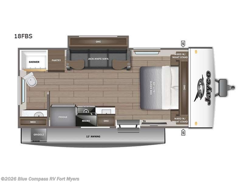 2026 Jayco Jay Feather Air 18FBS - New Travel Trailer For Sale by Blue Compass RV Fort Myers in Fort Myers, Florida features Slideout