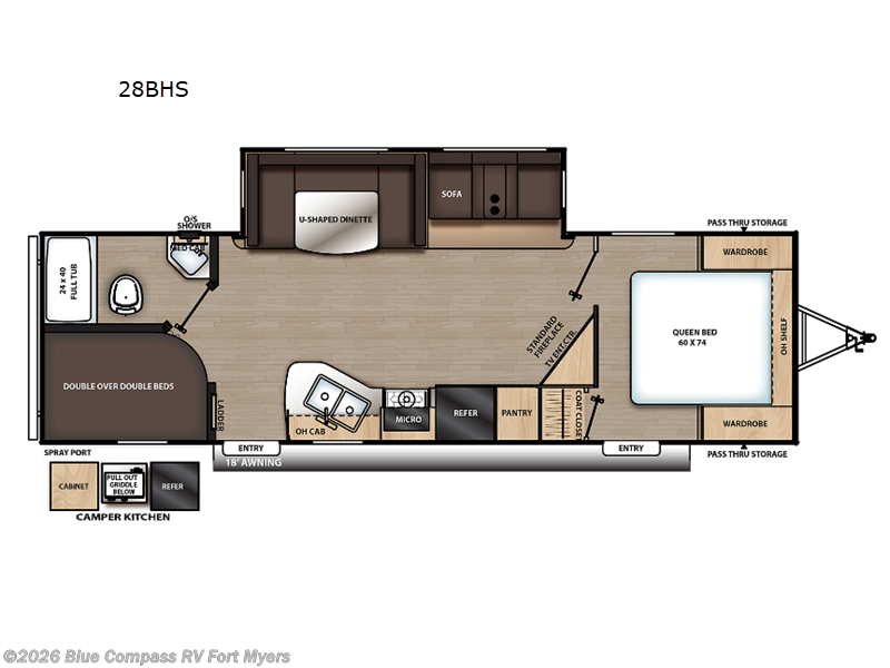 2023 Forest River Aurora 28BHS - Used Travel Trailer For Sale by Blue Compass RV Fort Myers in Fort Myers, Florida features Slideout