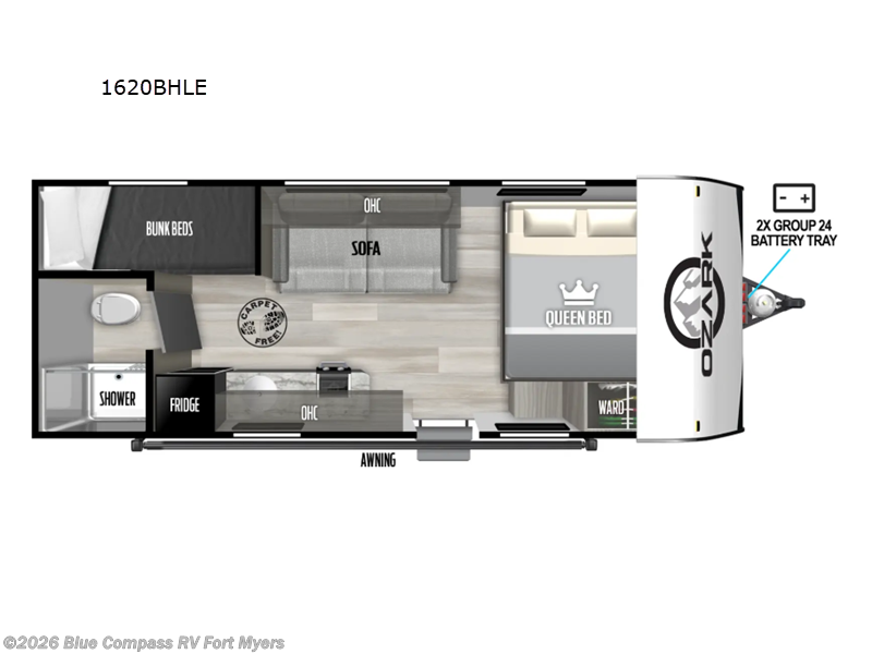 2025 Forest River Ozark 1620BHLE - Used Travel Trailer For Sale by Blue Compass RV Fort Myers in Fort Myers, Florida