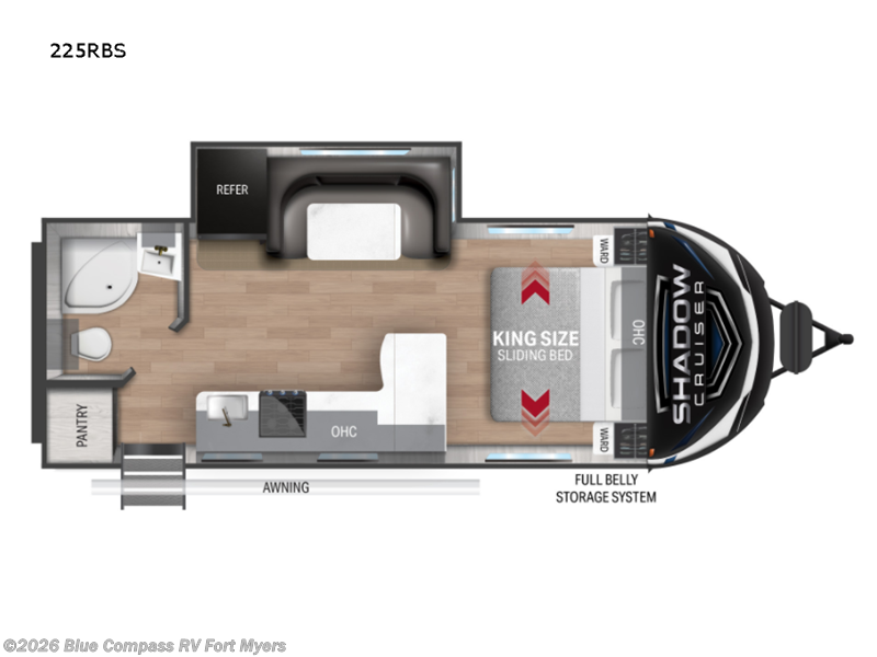 2022 Cruiser RV Shadow Cruiser 225rbs Shadow - Used Travel Trailer For Sale by Blue Compass RV Fort Myers in Fort Myers, Florida features Slideout