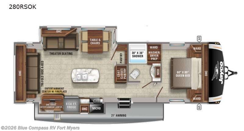2021 Jayco Eagle HT 280RSOK - Used Travel Trailer For Sale by Blue Compass RV Fort Myers in Fort Myers, Florida features Slideout