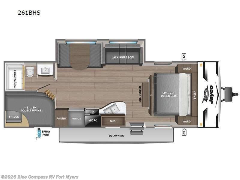 2024 Jayco Jay Flight SLX 261BHS - Used Travel Trailer For Sale by Blue Compass RV Fort Myers in Fort Myers, Florida features Slideout