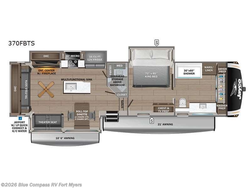 2026 Jayco Eagle 370FBTS - New Fifth Wheel For Sale by Blue Compass RV Fort Myers in Fort Myers, Florida features Slideout