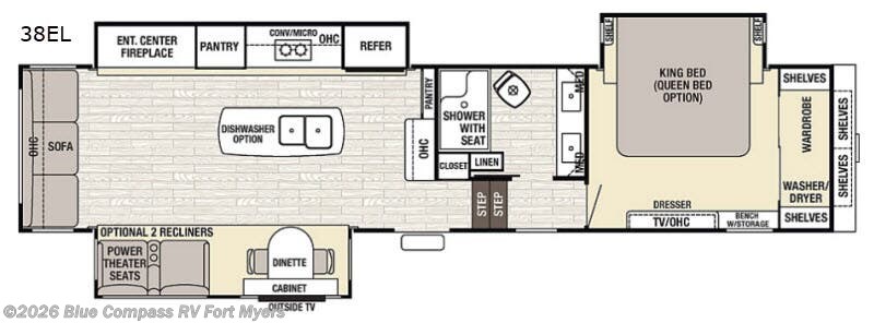 2018 Forest River Cedar Creek Champagne Edition 38EL - Used Fifth Wheel For Sale by Blue Compass RV Fort Myers in Fort Myers, Florida features Slideout