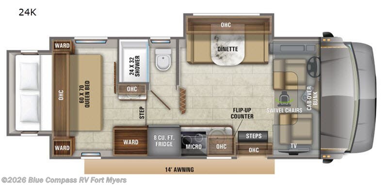 2020 Jayco Melbourne 24K - Used Class C For Sale by Blue Compass RV Fort Myers in Fort Myers, Florida features Slideout