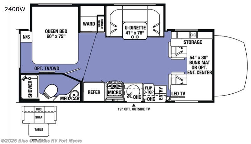 2018 Forest River Sunseeker MBS 2400W - Used Class C For Sale by Blue Compass RV Fort Myers in Fort Myers, Florida features Slideout