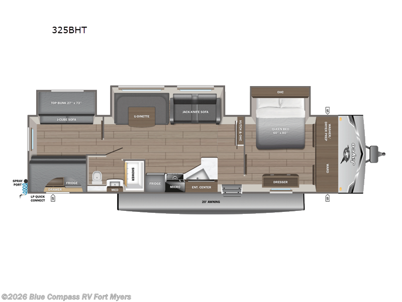 2026 Jayco Jay Flight SLX 325BHT - New Travel Trailer For Sale by Blue Compass RV Fort Myers in Fort Myers, Florida features Slideout