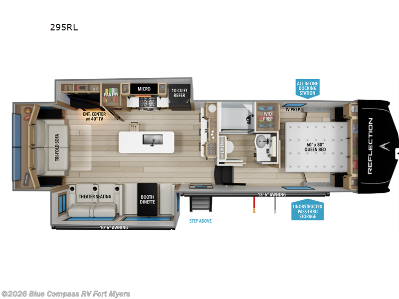 2026 Grand Design Reflection 150 Series 295RL - New Fifth Wheel For Sale by Blue Compass RV Fort Myers in Fort Myers, Florida features Slideout