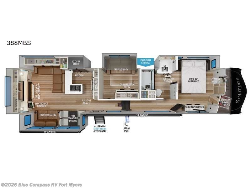 2026 Grand Design Solitude 388MBS - New Fifth Wheel For Sale by Blue Compass RV Fort Myers in Fort Myers, Florida features Slideout
