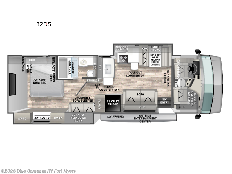 2023 Forest River FR3 32DS - Used Class A For Sale by Blue Compass RV Fort Myers in Fort Myers, Florida features Slideout
