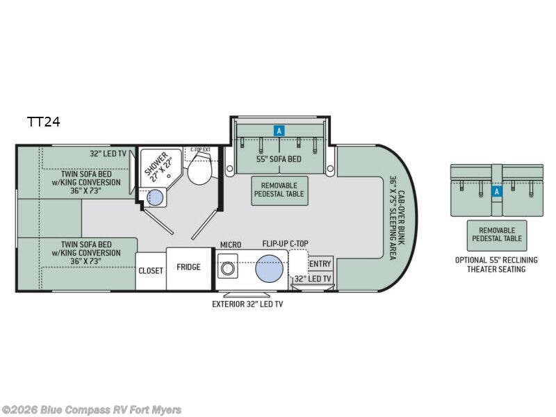 2018 Thor Motor Coach Synergy TT24 - Used Class C For Sale by Blue Compass RV Fort Myers in Fort Myers, Florida features Slideout