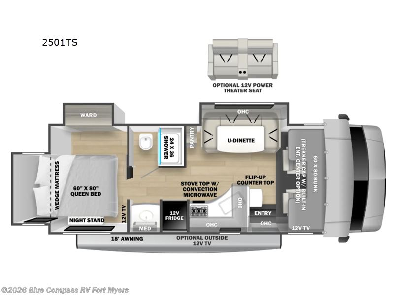 2027 Forest River Forester 2501TS Ford - New Class C For Sale by Blue Compass RV Fort Myers in Fort Myers, Florida features Slideout