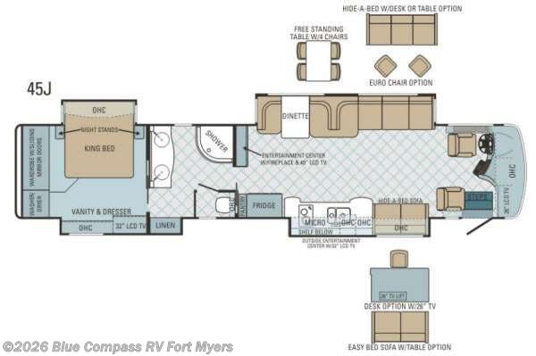 2013 Entegra Coach Cornerstone 45J - Used Class A For Sale by Blue Compass RV Fort Myers in Fort Myers, Florida features Slideout