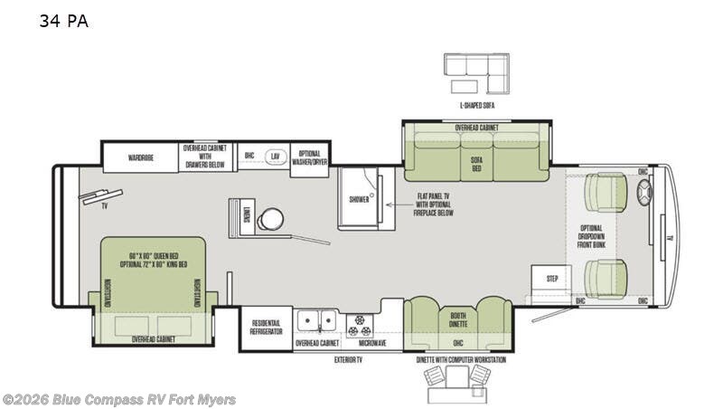 2019 Tiffin Open Road Allegro 34 PA - Used Class A For Sale by Blue Compass RV Fort Myers in Fort Myers, Florida features Slideout