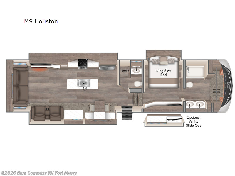 2023 DRV Mobile Suites HOUSTON - Used Fifth Wheel For Sale by Blue Compass RV Fort Myers in Fort Myers, Florida features Slideout