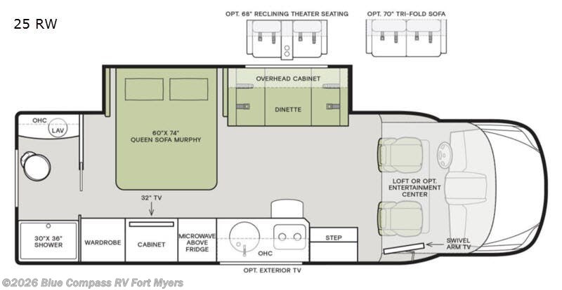 2021 Tiffin Wayfarer 25 RW - Used Class C For Sale by Blue Compass RV Fort Myers in Fort Myers, Florida features Slideout