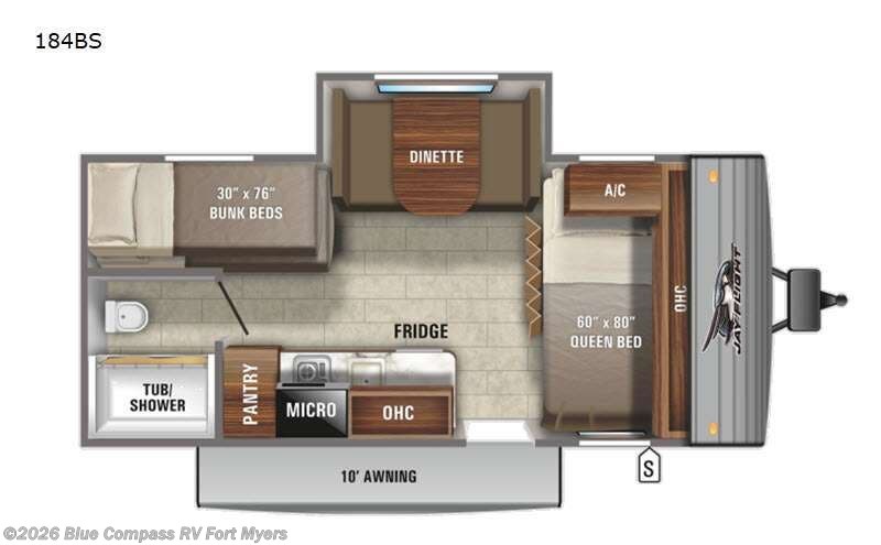 2021 Jayco Jay Flight SLX 7 184BS - Used Travel Trailer For Sale by Blue Compass RV Fort Myers in Fort Myers, Florida features Slideout