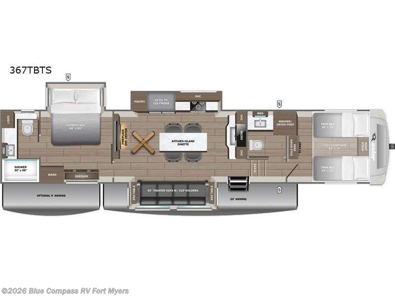 2027 Jayco Eagle 367TBTS - New Fifth Wheel For Sale by Blue Compass RV Fort Myers in Fort Myers, Florida features Slideout