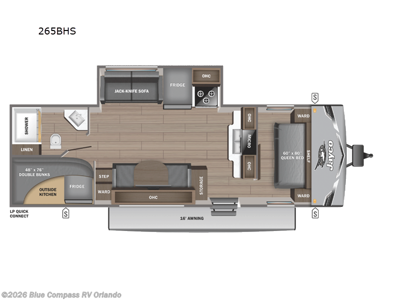 2026 Jayco Jay Flight SLX 265BHS - New Travel Trailer For Sale by Blue Compass RV Orlando in Casselberry, Florida features Slideout