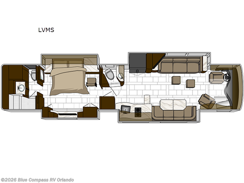2024 Foretravel Realm FS605 Presidential Series  LVMS - Used Class A For Sale by Blue Compass RV Orlando in Casselberry, Florida features Slideout