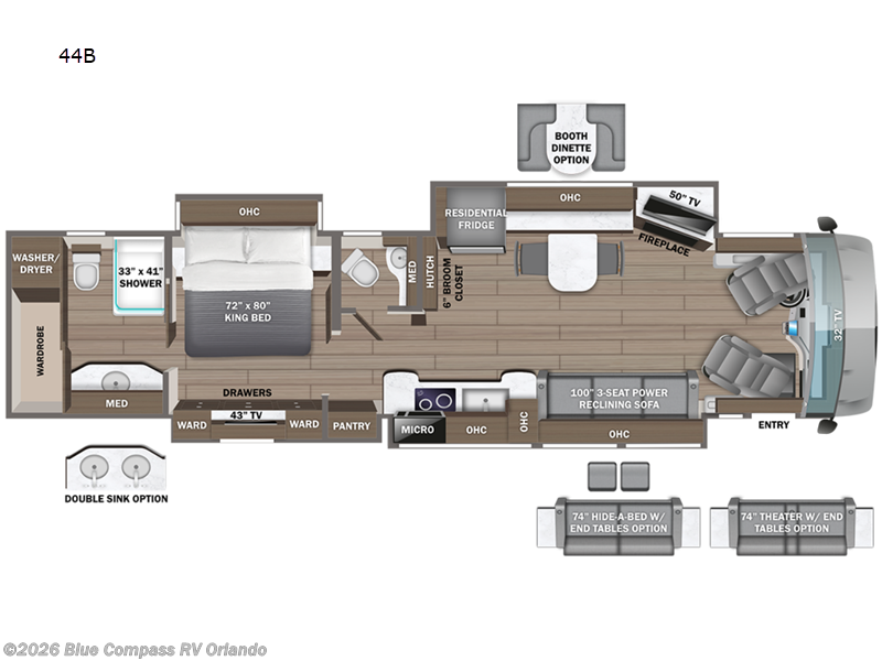 2026 Entegra Coach Anthem 44B - New Class A For Sale by Blue Compass RV Orlando in Casselberry, Florida features Slideout