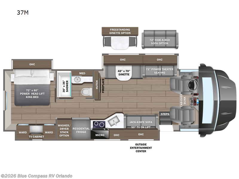 2026 Entegra Coach Accolade XL 37M - New Super C For Sale by Blue Compass RV Orlando in Casselberry, Florida features Slideout