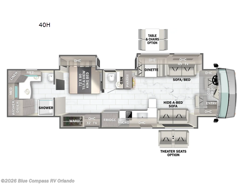 2026 Forest River Berkshire XL 40H - New Class A For Sale by Blue Compass RV Orlando in Casselberry, Florida features Slideout