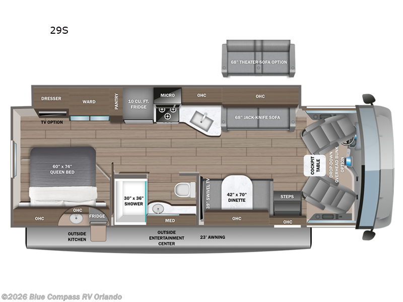 2026 Entegra Coach Vision 29S - New Class A For Sale by Blue Compass RV Orlando in Casselberry, Florida features Slideout
