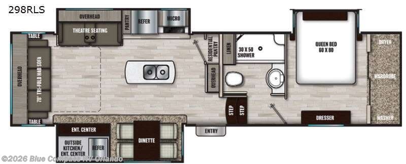 2021 Coachmen Chaparral 298RLS - Used Fifth Wheel For Sale by Blue Compass RV Orlando in Casselberry, Florida features Slideout