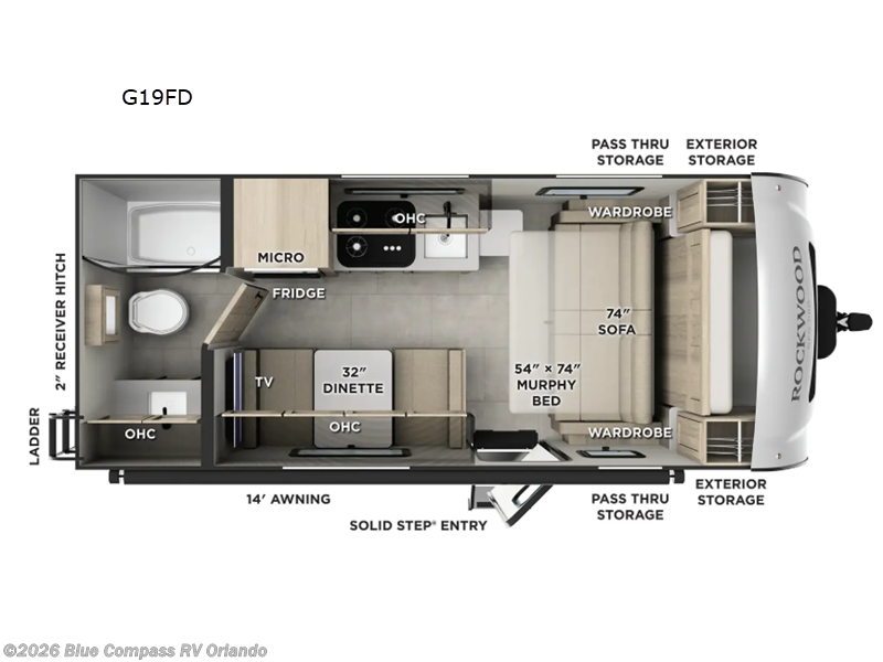 2026 Forest River Rockwood Geo Pro G19FD - New Travel Trailer For Sale by Blue Compass RV Orlando in Casselberry, Florida