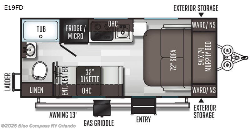 2020 Forest River Flagstaff E-Pro 19FD - Used Travel Trailer For Sale by Blue Compass RV Orlando in Casselberry, Florida