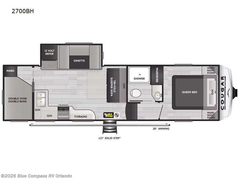 2023 Keystone Cougar Sport 2700BH - Used Fifth Wheel For Sale by Blue Compass RV Orlando in Casselberry, Florida features Slideout
