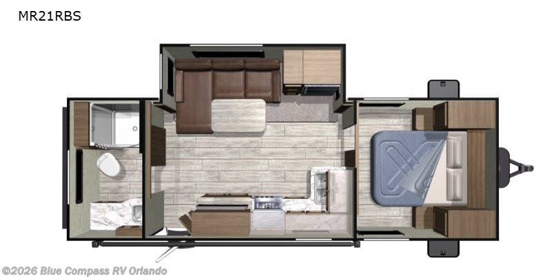 2019 Highland Ridge Mesa Ridge Conventional MR21RBS - Used Travel Trailer For Sale by Blue Compass RV Orlando in Casselberry, Florida features Slideout