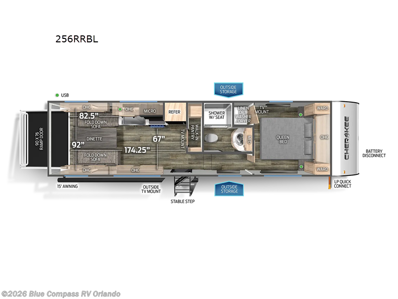2024 Forest River Cherokee Black Label 256RRBL - Used Fifth Wheel For Sale by Blue Compass RV Orlando in Casselberry, Florida