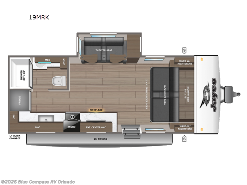 2027 Jayco Jay Feather 19MRK - New Travel Trailer For Sale by Blue Compass RV Orlando in Casselberry, Florida features Slideout