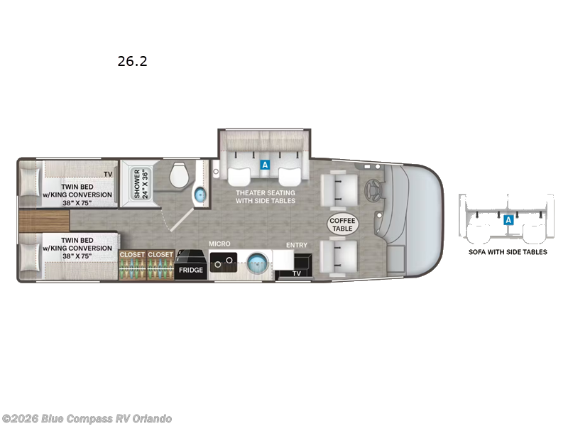 2026 Thor Motor Coach Axis 26.2 - Used Class A For Sale by Blue Compass RV Orlando in Casselberry, Florida features Slideout
