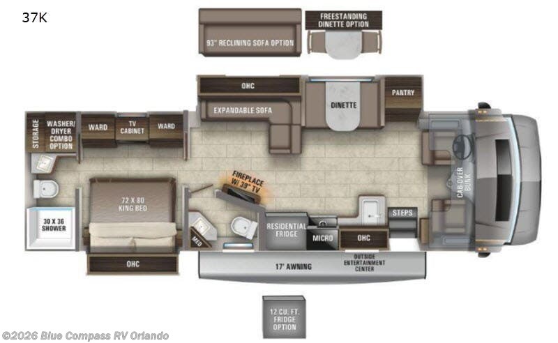 2021 Entegra Coach Accolade 37K - Used Super C For Sale by Blue Compass RV Orlando in Casselberry, Florida features Slideout