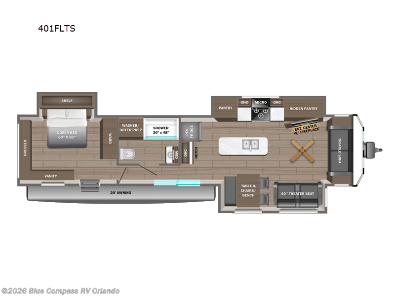 2027 Jayco Jay Flight Bungalow 401FLTS - New Travel Trailer For Sale by Blue Compass RV Orlando in Casselberry, Florida features Slideout