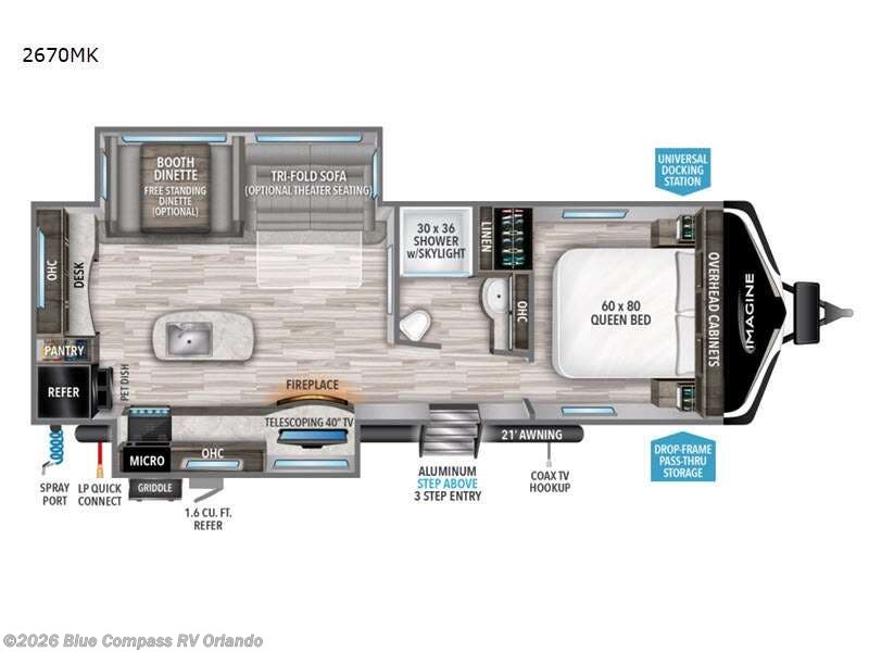 2022 Grand Design Imagine 2670MK - Used Travel Trailer For Sale by Blue Compass RV Orlando in Casselberry, Florida features Slideout