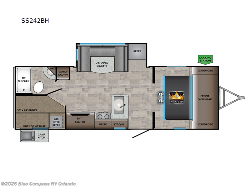 2024 CrossRoads Sunset Trail SS242BH - Used Travel Trailer For Sale by Blue Compass RV Orlando in Casselberry, Florida features Slideout