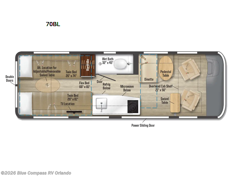 2023 Winnebago Boldt 70BL - Used Class B For Sale by Blue Compass RV Orlando in Casselberry, Florida