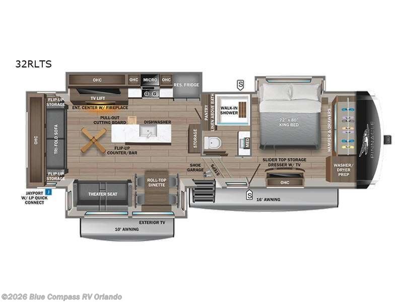 2027 Jayco Pinnacle 32RLTS - New Fifth Wheel For Sale by Blue Compass RV Orlando in Casselberry, Florida features Slideout