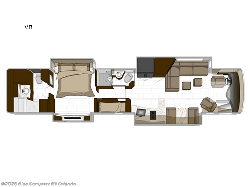 2027 Foretravel Realm FS605 LVB - New Class A For Sale by Blue Compass RV Orlando in Casselberry, Florida features Slideout
