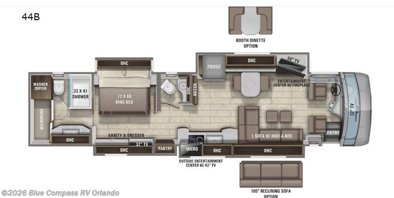 2020 Entegra Coach Anthem 44B - Used Class A For Sale by Blue Compass RV Orlando in Casselberry, Florida features Slideout